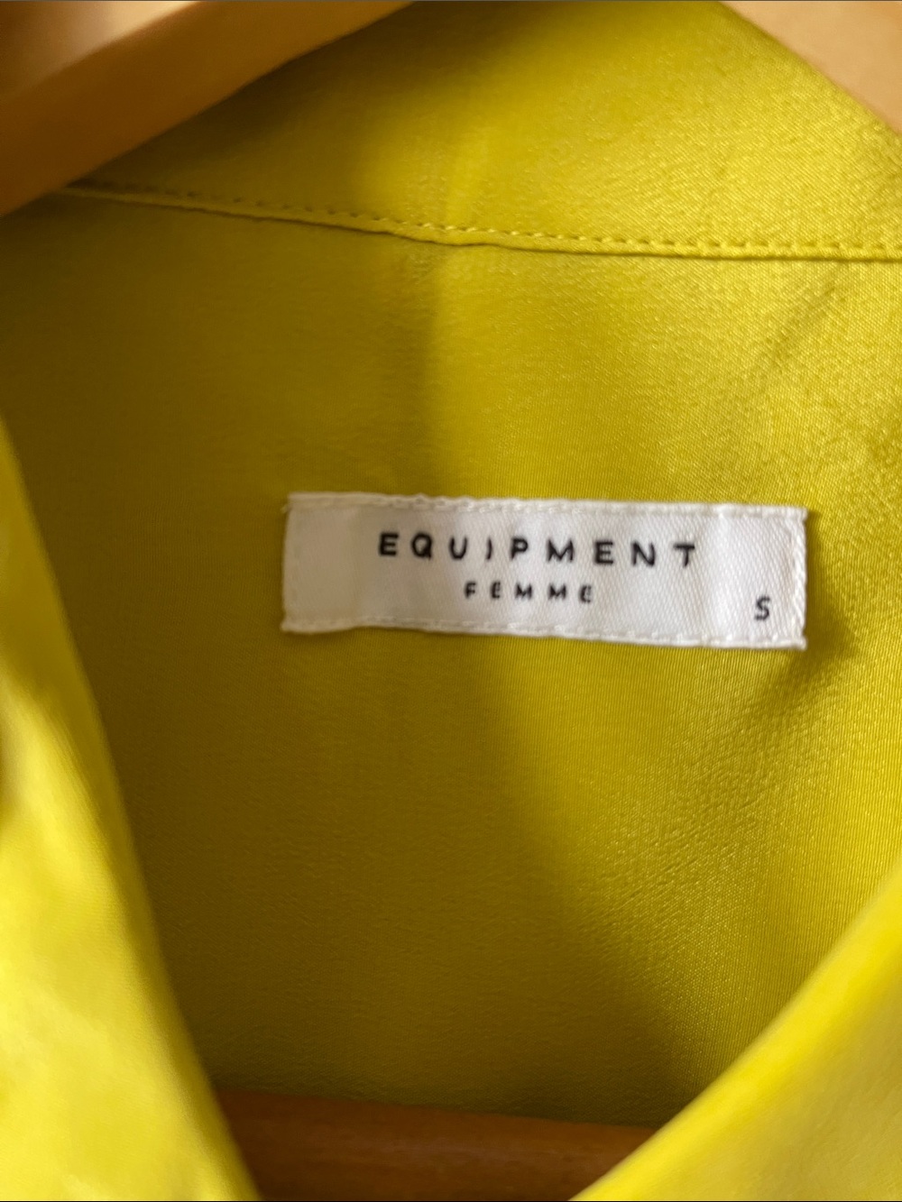 New Equipment mustard Yellow Silk Button-Down Shirt - Picture 5 of 7